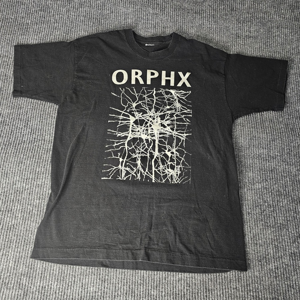 Orphx Shirt Mens Medium Black Neural Graphic Band Tee Short Sleeve Music